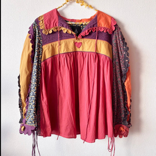 Horror Vacui Patchwork Heart Blouse M/L