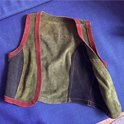 Vintage Friitala Finland Suede Leather Two-Piece Set