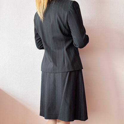 Ivo Nikkolo Virgin Wool Pinstripe Skirt Suit Set M/L