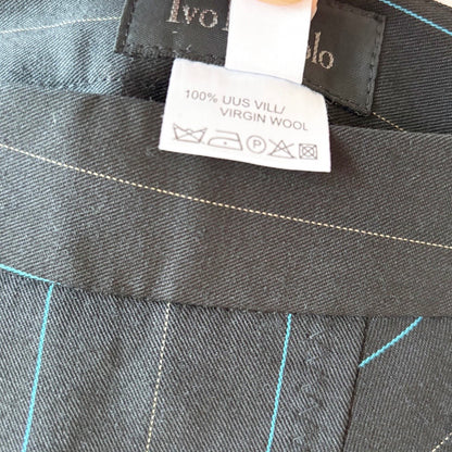 Ivo Nikkolo Virgin Wool Pinstripe Skirt Suit Set M/L