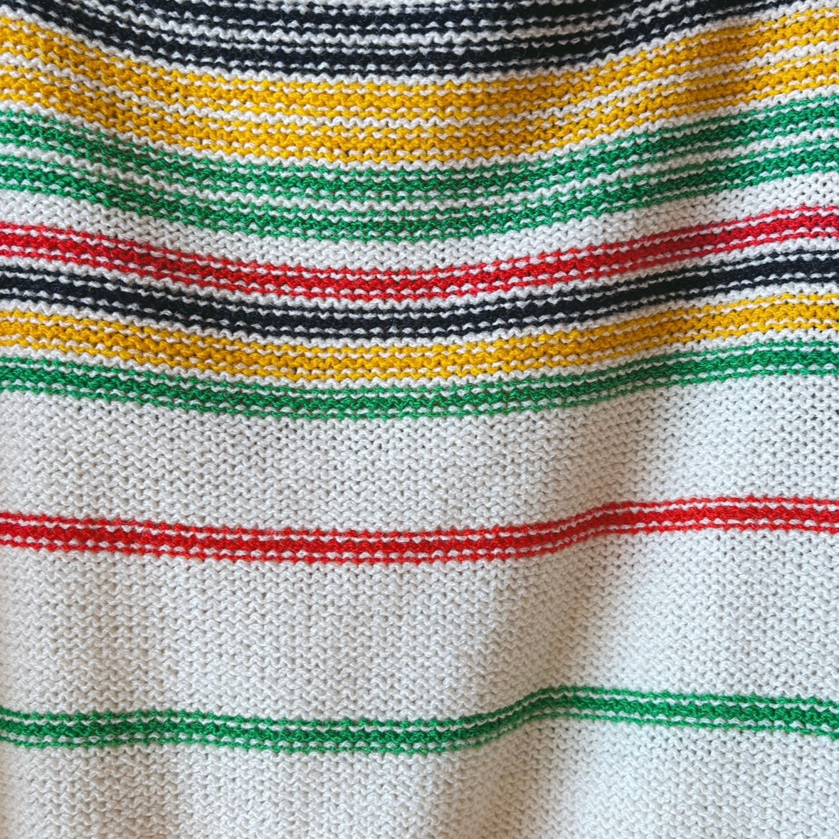 Another detailed view of the Chic Green Spring Sweater’s unique knit design