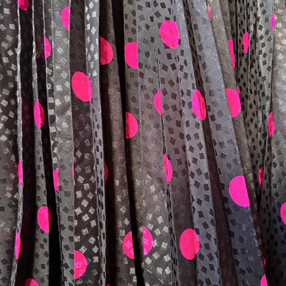 Vintage 80s Polka Dot Pleated Dress