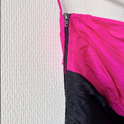 Vintage 80s Carven Boutique Paris Silk Party Dress S/XS