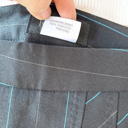 Ivo Nikkolo Virgin Wool Pinstripe Skirt Suit Set M/L