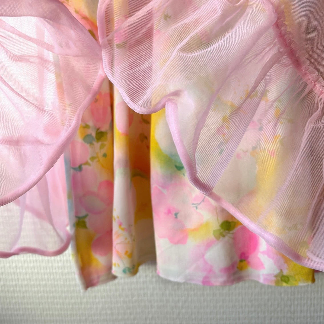 Vintage Pink Chiffon Peignoir Set