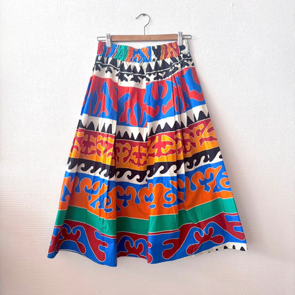 Unique Retro Skirt with Folk Pattern