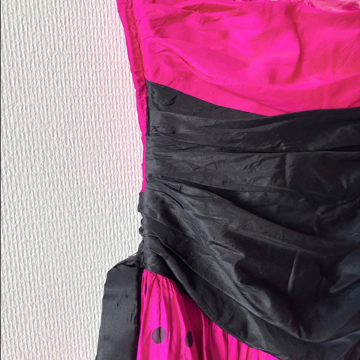 Vintage 80s Carven Boutique Paris Silk Party Dress S/XS