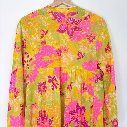 Vintage 70s Psychedelic Nylon Lounge Set M