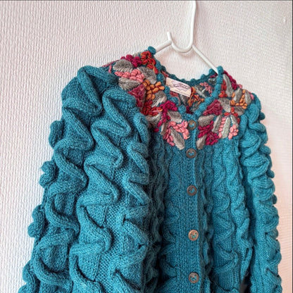 Handmade Wolkenstricker Textured Knit Sweater