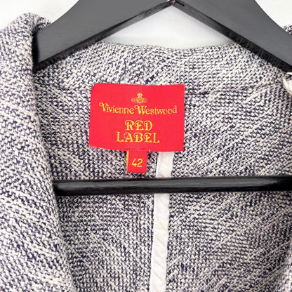 Vivienne Westwood Red Label Frayed Tweed Jacket & Skirt Set M