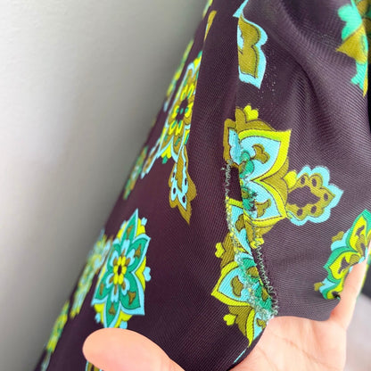 Retro Boho Folk Print Maxi Dress