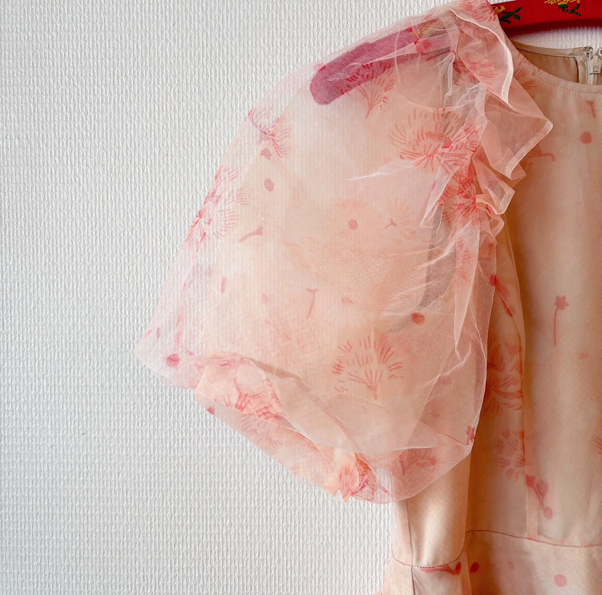 Simone Rocha x H&M pink mesh dress M