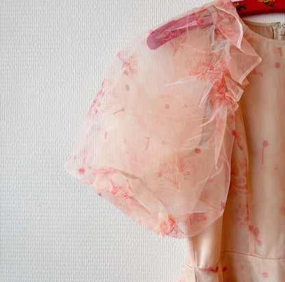 Simone Rocha x H&M pink mesh dress M