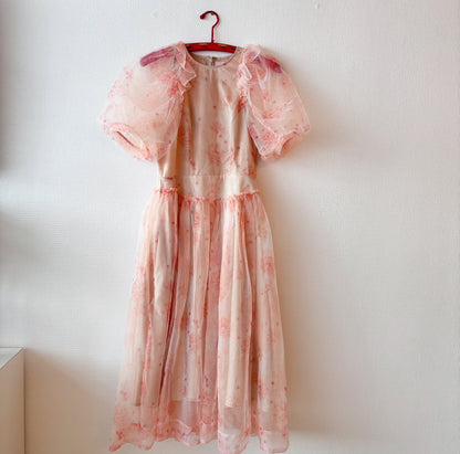 Simone Rocha x H&M pink mesh dress M