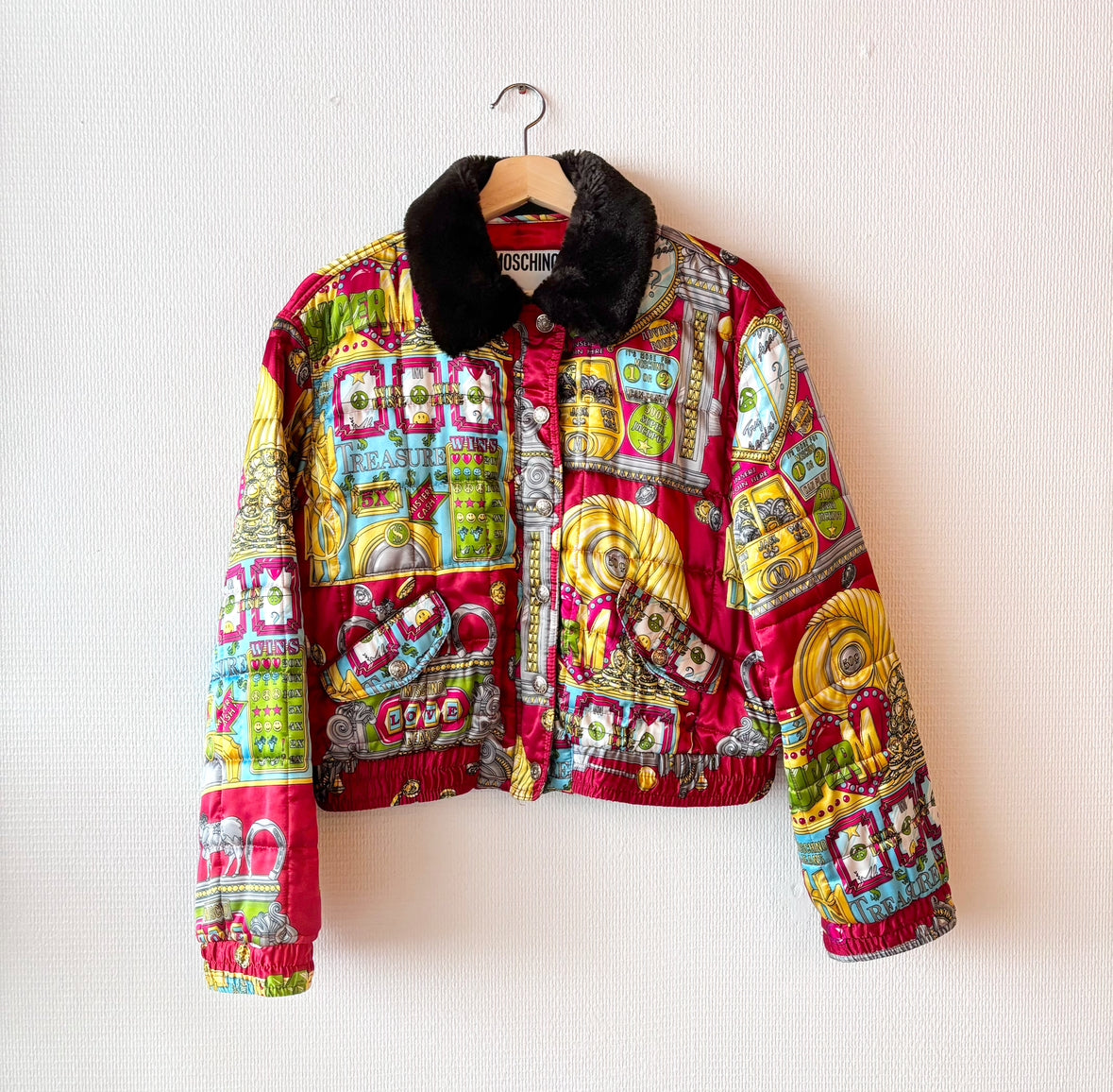 Vintage 90s Moschino Jeans Colorful Quilted Jacket