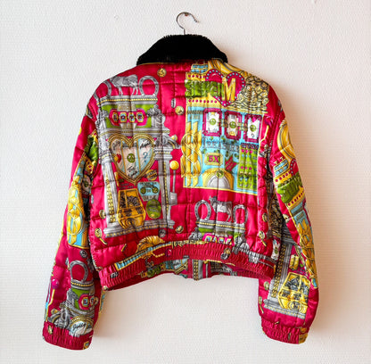 Vintage 90s Moschino Jeans Colorful Quilted Jacket