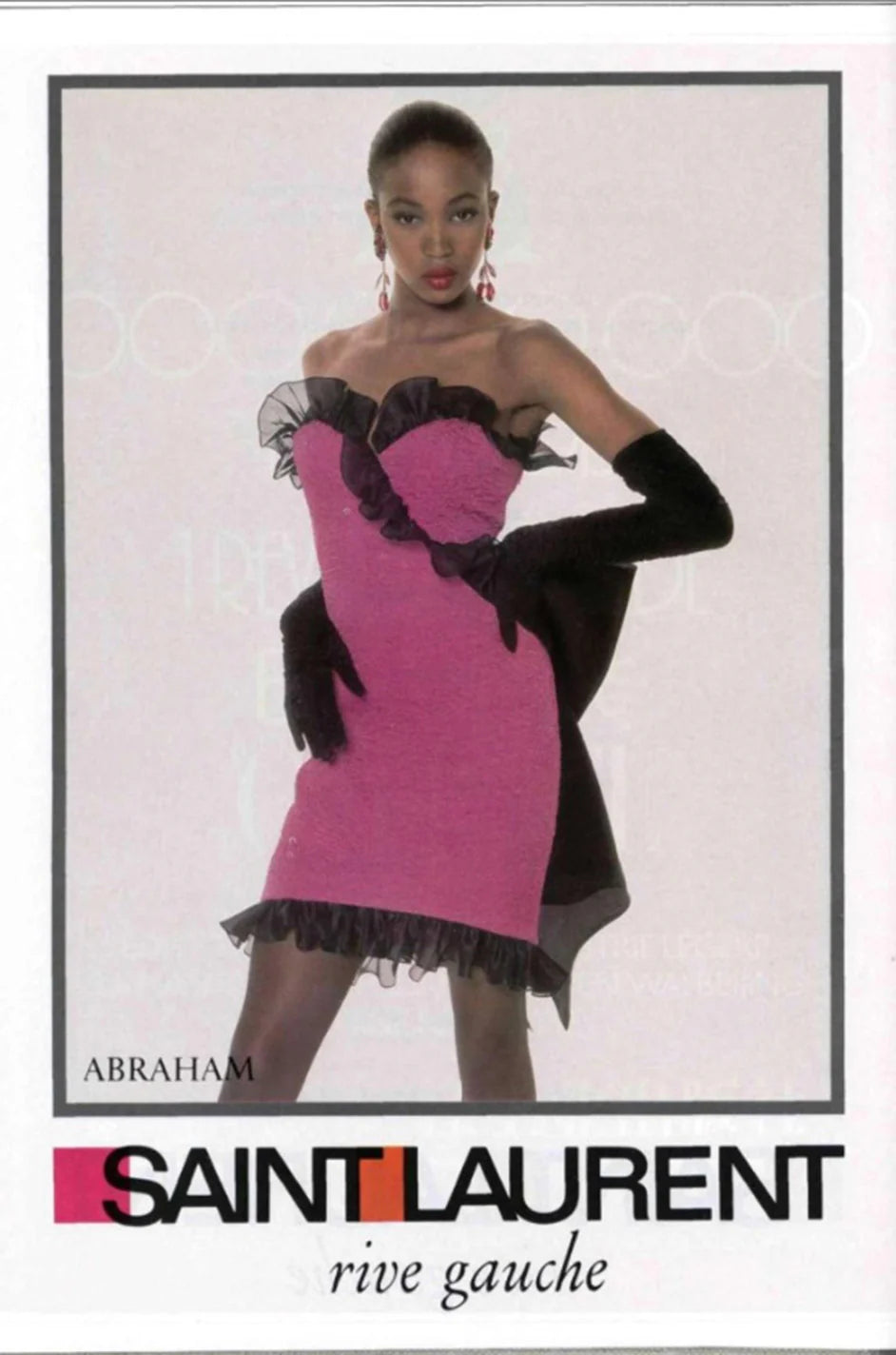 yves saint laurent pink dress 1993
