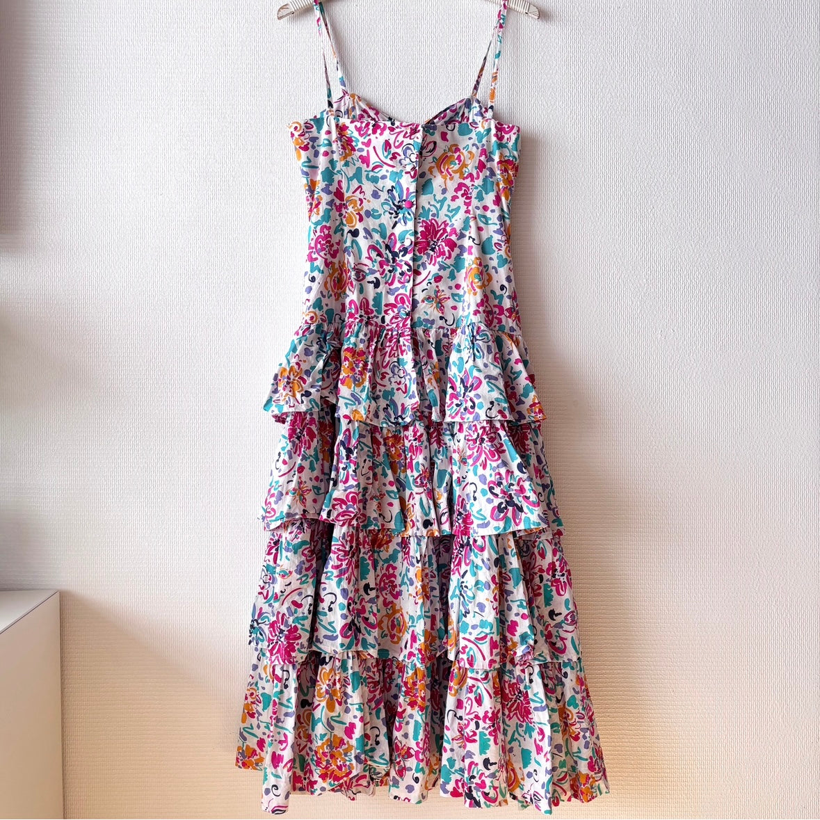 Back view of Vintage Laura Ashley Layered Cotton Dress